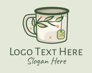 Herbs - Green Herbal Tea Mug logo design