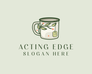 Green Herbal Tea Mug  logo design