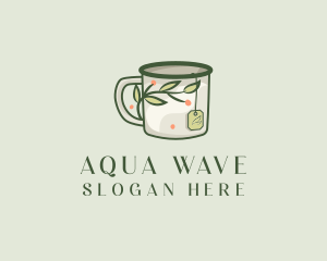 Green Herbal Tea Mug  logo design