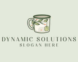 Green Herbal Tea Mug  logo design