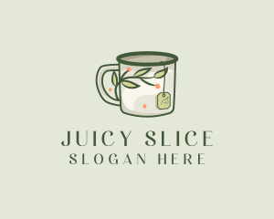 Green Herbal Tea Mug  logo design