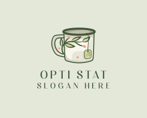 Green Herbal Tea Mug  logo design