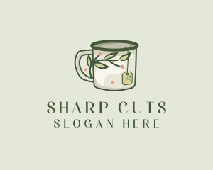 Green Herbal Tea Mug  logo design