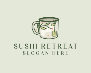 Green Herbal Tea Mug  logo design