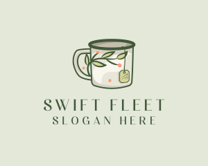 Green Herbal Tea Mug  logo design