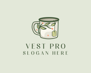 Green Herbal Tea Mug  logo design