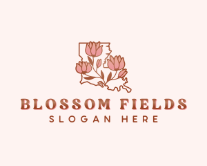 Louisiana Flower Magnolia logo design