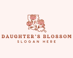 Louisiana Flower Magnolia logo design