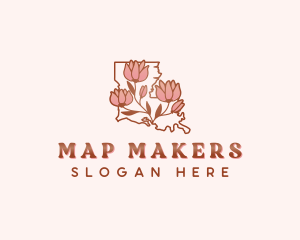 Louisiana Flower Magnolia logo design