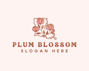 Louisiana Flower Magnolia logo design