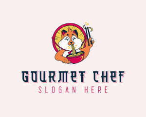 Japanese Chef Cat  logo design