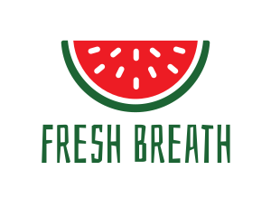 Watermelon Fruit Slice logo design