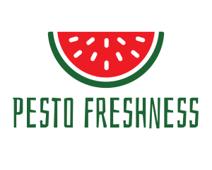 Watermelon Fruit Slice logo design