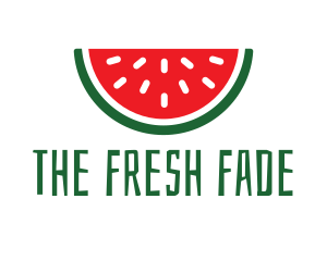 Watermelon Fruit Slice logo design