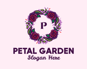 Wedding Floral Wreath Lettermark  logo design