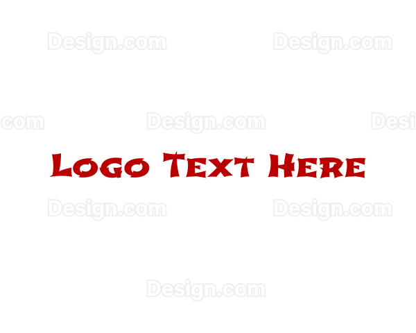 Martial Arts Text Font Logo