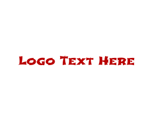 Martial Arts Text Font logo