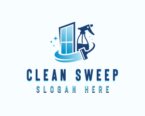 Window Janitorial Cleaning logo design