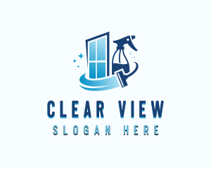 Window Janitorial Cleaning logo design