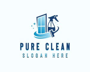 Window Janitorial Cleaning logo design