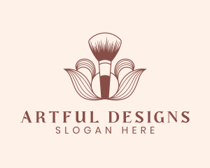 Cosmetics Makeup Brush  logo design