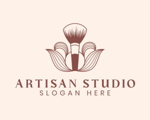 Cosmetics Makeup Brush  logo design