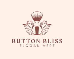 Cosmetics Makeup Brush  logo design