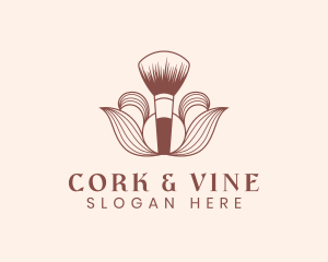 Cosmetics Makeup Brush  logo design