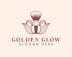 Cosmetics Makeup Brush  logo design