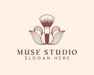 Cosmetics Makeup Brush  logo design