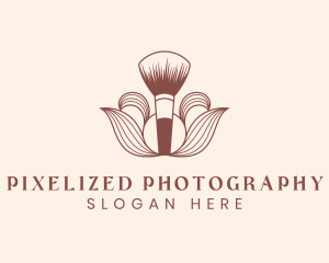 Cosmetics Makeup Brush  logo design