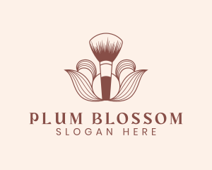 Cosmetics Makeup Brush  logo design