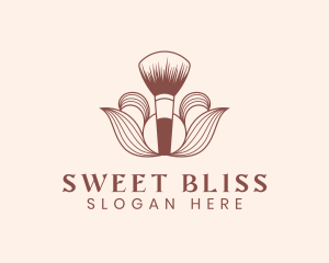 Cosmetics Makeup Brush  logo design