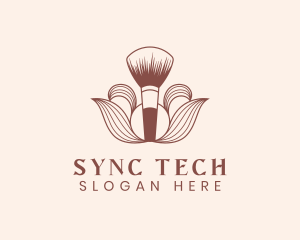 Cosmetics Makeup Brush  logo design