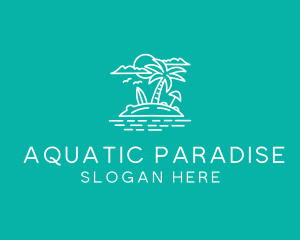 Island Summer Paradise  logo design