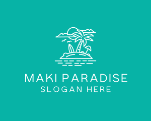 Island Summer Paradise  logo design