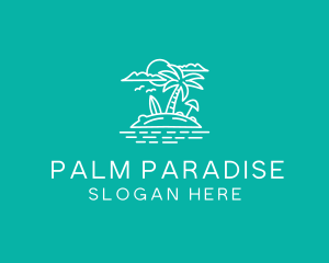 Island Summer Paradise  logo design