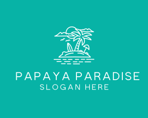 Island Summer Paradise  logo design