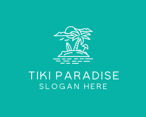 Island Summer Paradise  logo design