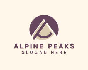 Mountain Peak Letter A logo design