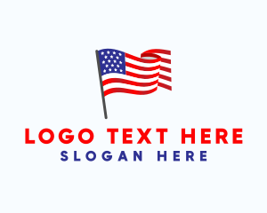 National - American Flag Campaign logo design