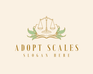 Justice Scale Book logo design