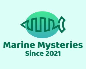 Minimalist Marine Fish logo design