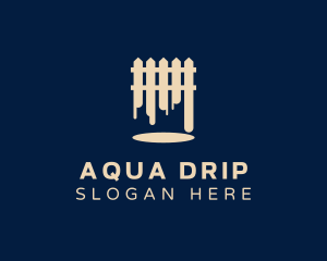 Fence Paint Drip logo design