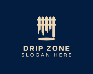 Fence Paint Drip logo design