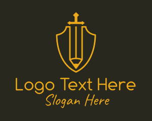 Shield Pencil Sword logo