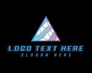 Cyber Pyramid Triangle logo