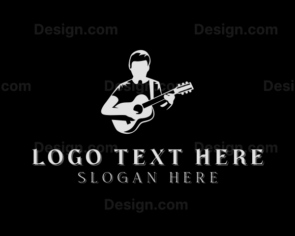 Country Music Guitarist Performer Logo