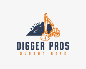 Digger Backhoe Equipment logo design