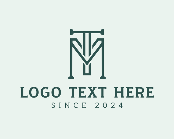 Letter Tm logo example 2